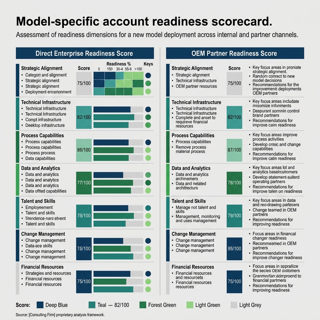 Model-specific account readiness scorecard