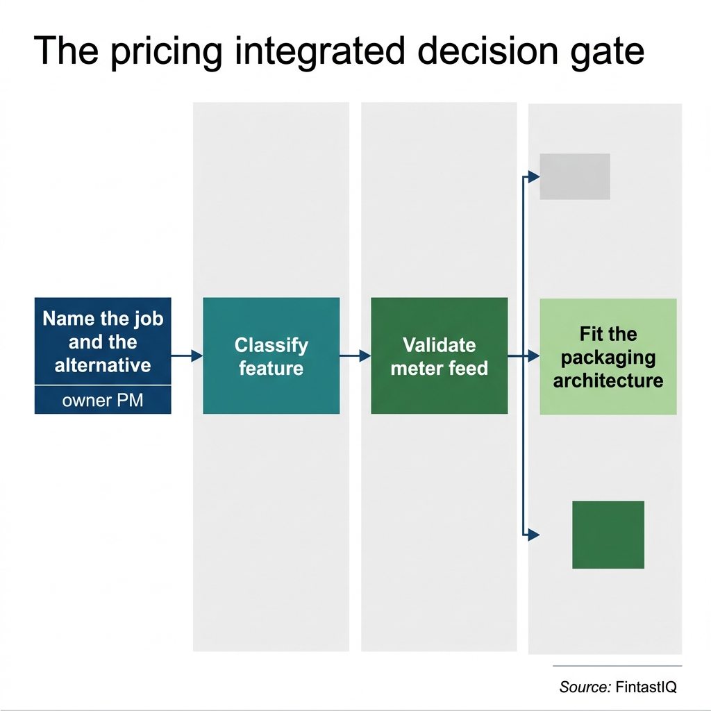 Pricing integrated decision gate