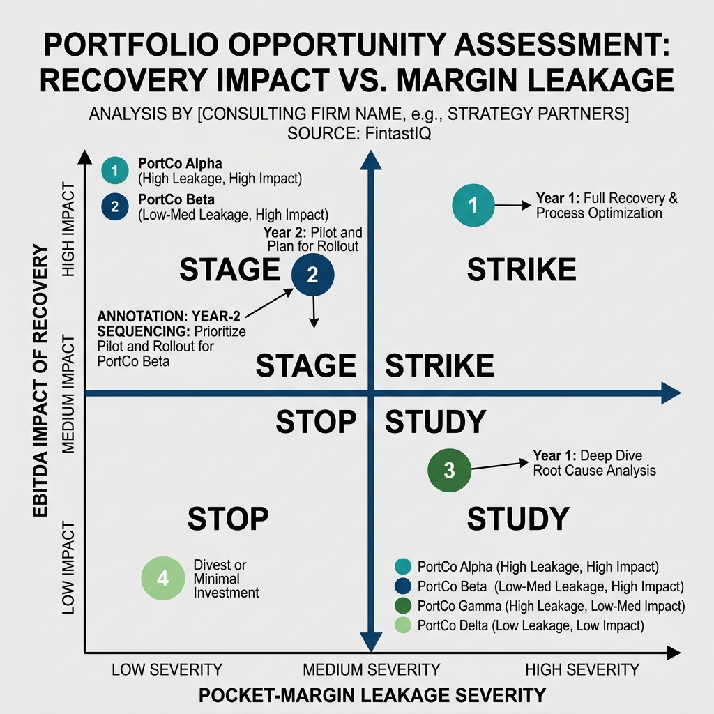Portfolio-leakage quadrant chart