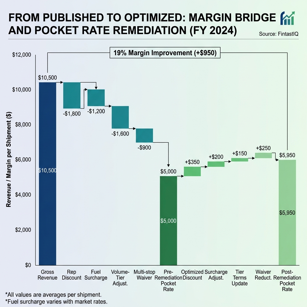 Cedar Freight pocket-price waterfall