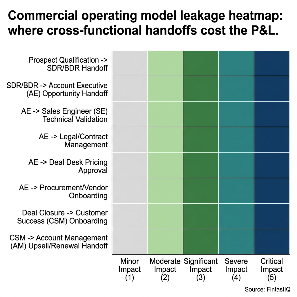 Operating model leakage heatmap